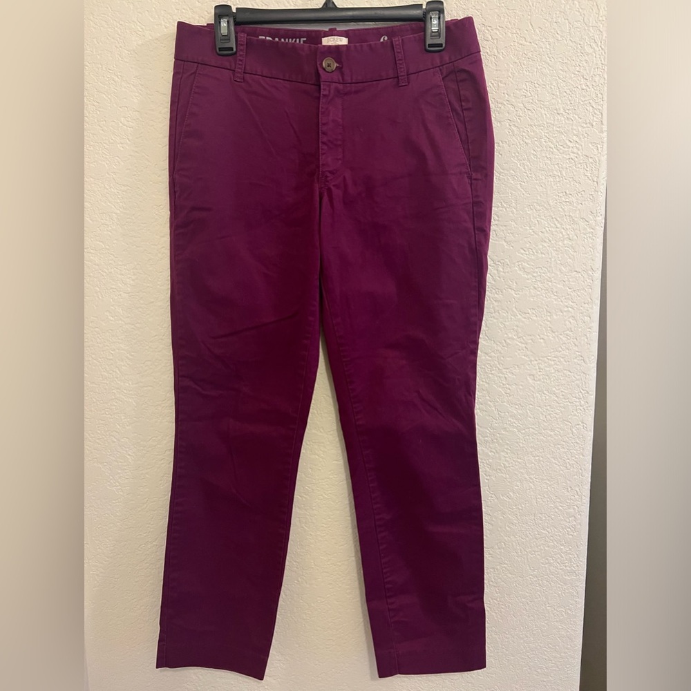 J. Crew Plum Straight Leg Chino Pants Size 6